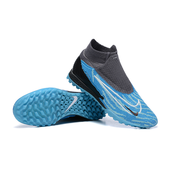 Phantom GX Elite DF Link TF High Soccer Shoes-Blue/Black-2291443