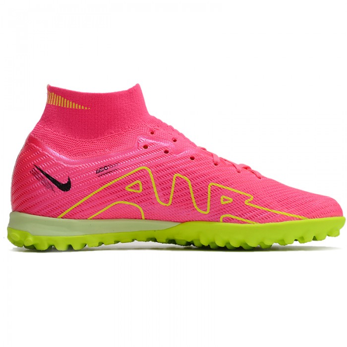 Air Zoom Mercurial Vapor XV Elite TF High Soccer Shoes-Pink/Green-192636
