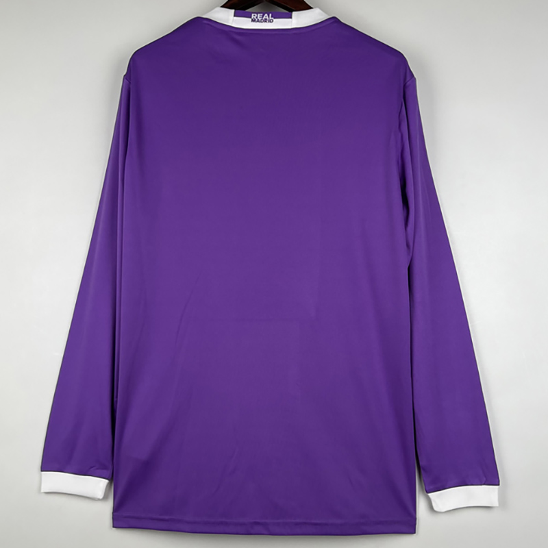 2016-2017 RMA Away Long Sleeve Retro Soccer Jer...