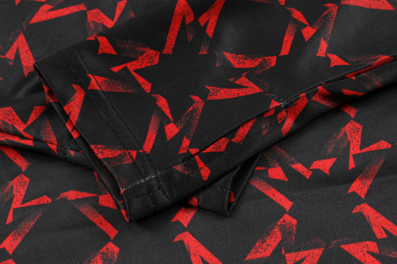 24-25 Man Utd Red black Half Pull Tracksuit (半拉链)(匹印)