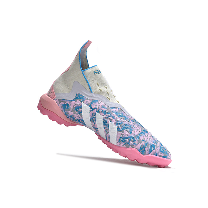 PREDATOR FREAK .1 TF High Soccer Shoes-Gray/Pink-9105912