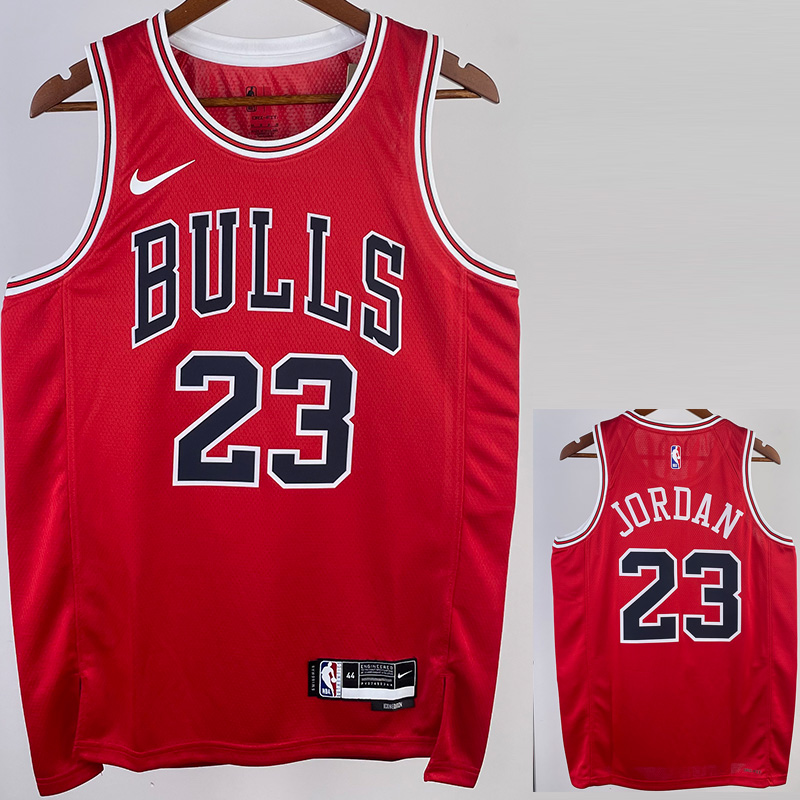 22-23 BULLS JORDAN #23 Red Top Quality Hot Pres...