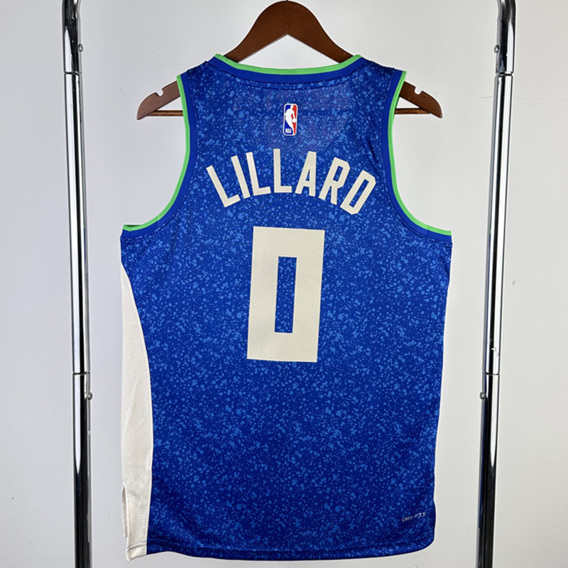 23-24 BUCKS LILLARD #0 Blue City Edition Top Qu...