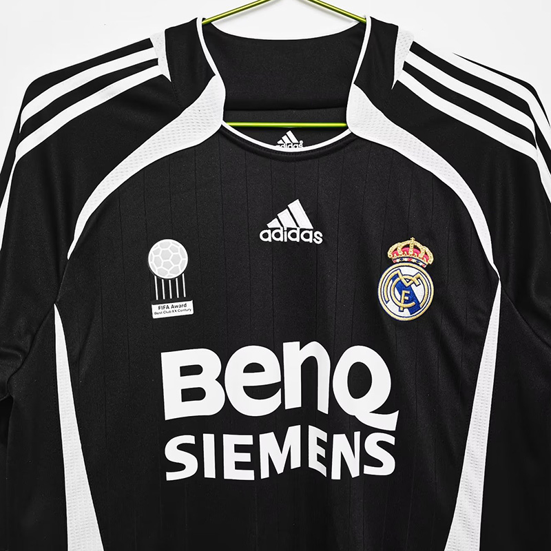 2006-2007 RMA Black Long Sleeve Retro Soccer Je...