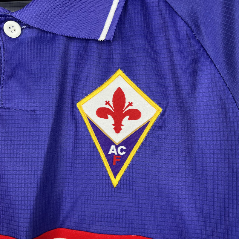 1998-1999 Fiorentina Home Retro Long Sleeve Soc...