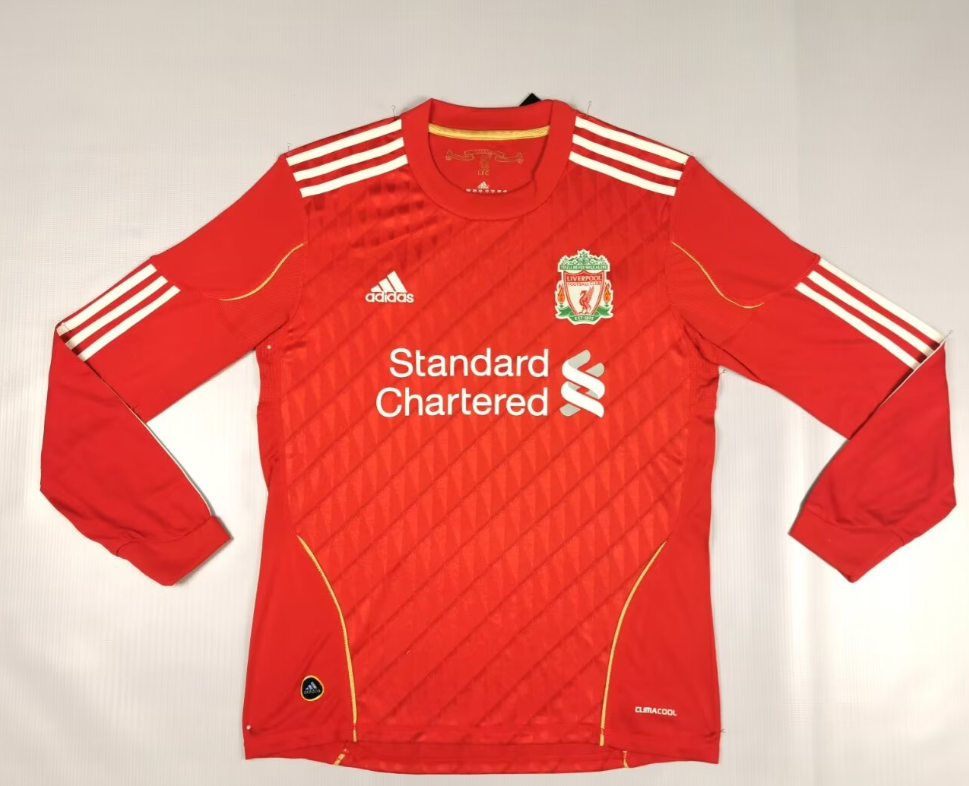 2010-2011 LIV HOME  Long Sleeve Retro Soccer Jersey