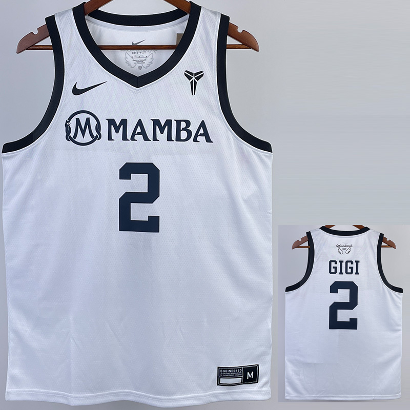 2023 LAKERS GIGI #2 White MAMBA Top Quality Hot...