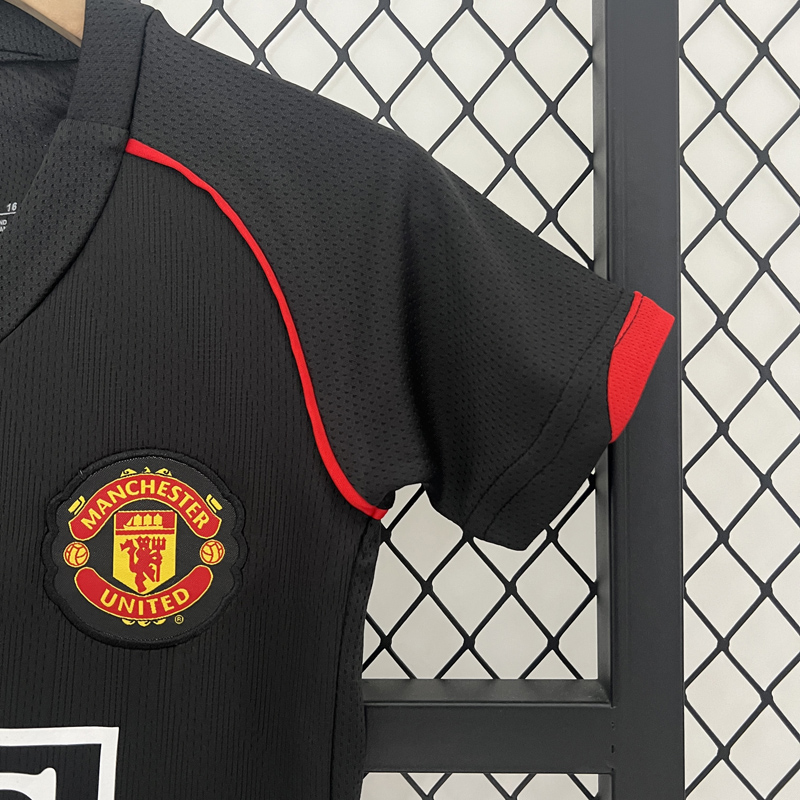2007-2008 Man Utd Away Kids Retro Soccer Jersey