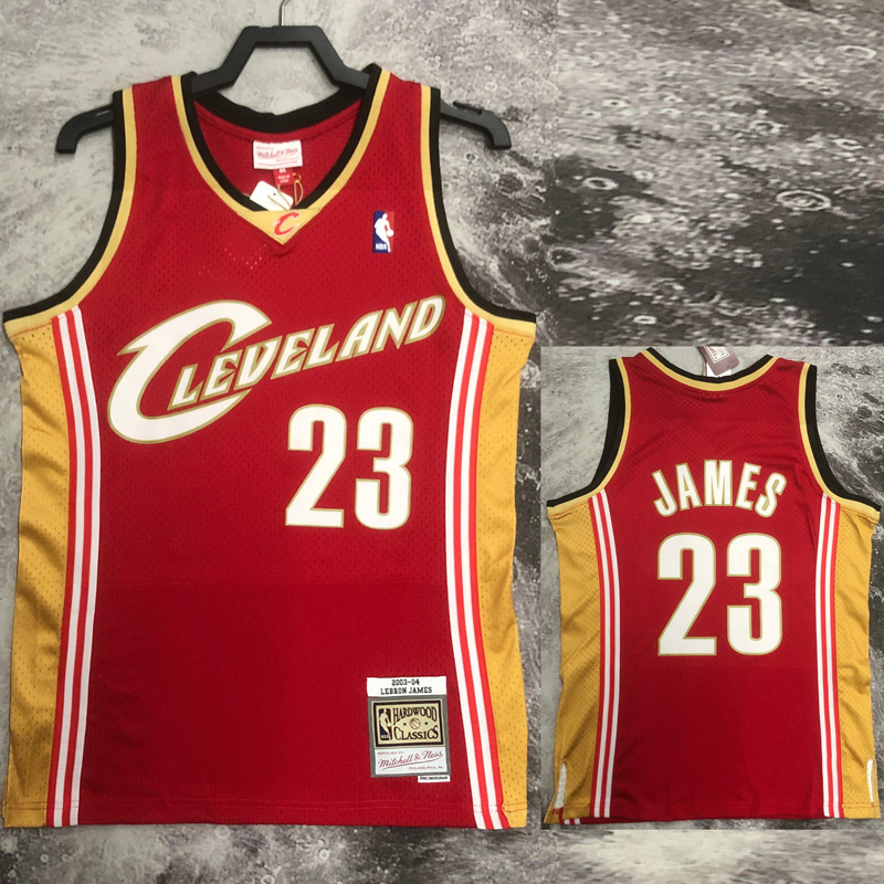 2003-04 Cleveland Cavaliers JAMES #23 Red Retro...