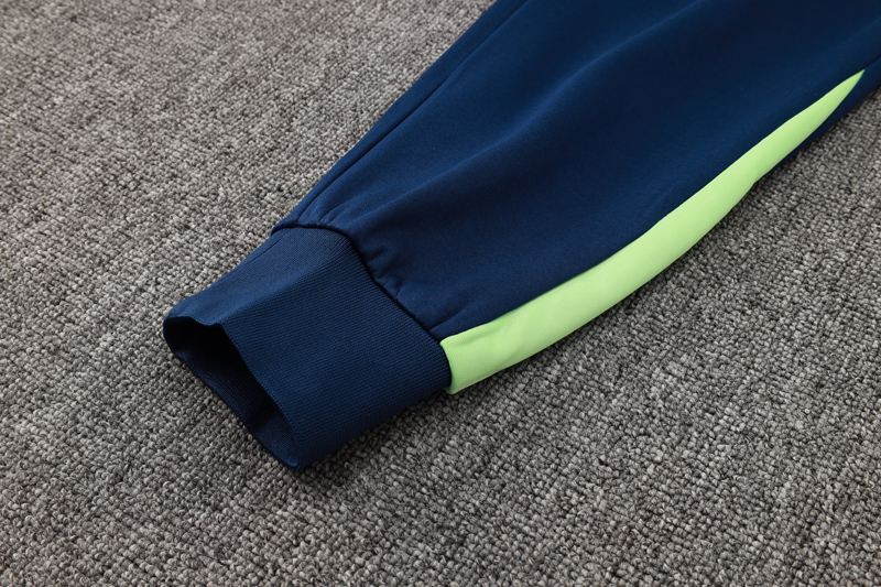 24-25 Brazil Lake blue Hoodie Half Pull Tracksuit #F567半拉连帽