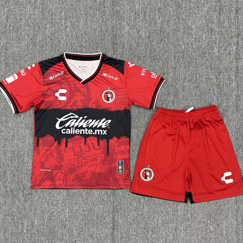 25-26 Tijuana Home Kids Soccer Jersey