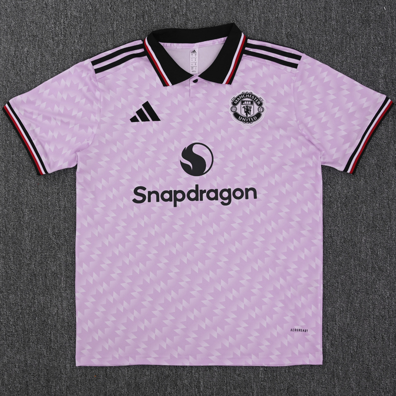 25-26 Man Utd Pink Polo Short Sleeve