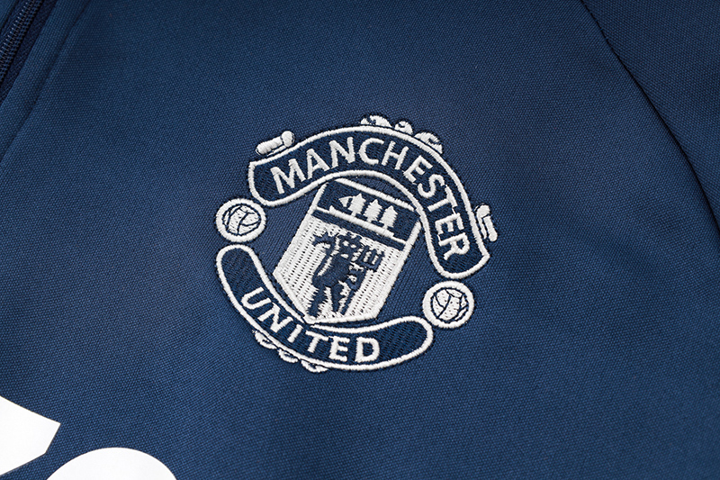24-25 Man Utd Royal blue Kids Half Pull Tracksuit (童装)(半拉链)