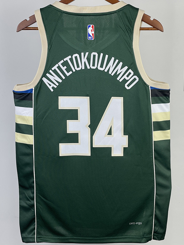 22-23 BUCKS ANTETOKOUNMPO #34 Green Top Quality...