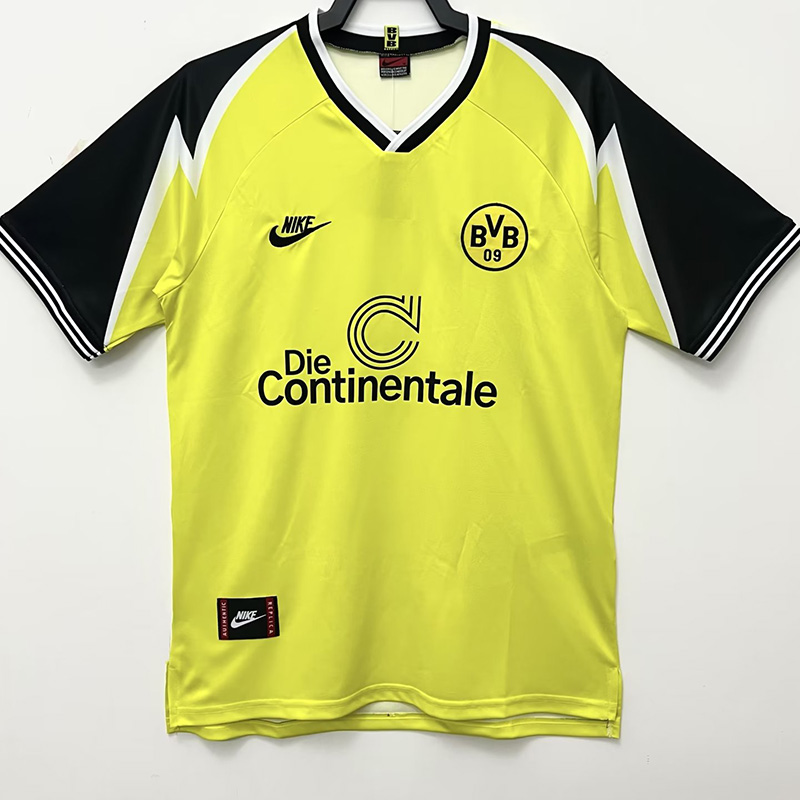 1995-1996 Borussia Dortmund Home Retro Soccer Jers