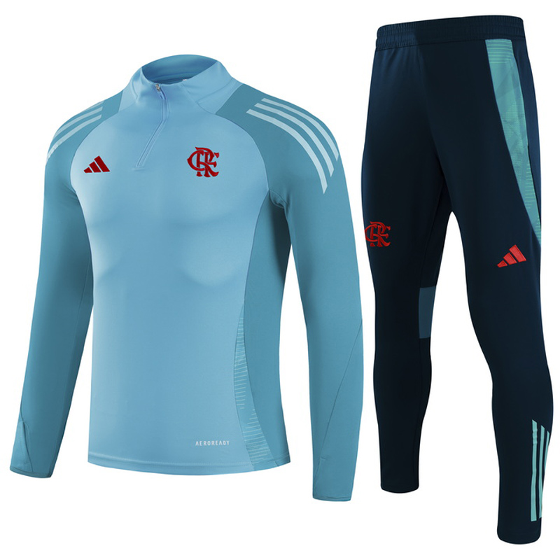 25-26 Flamengo Blue Half Pull Tracksuit (半拉链)