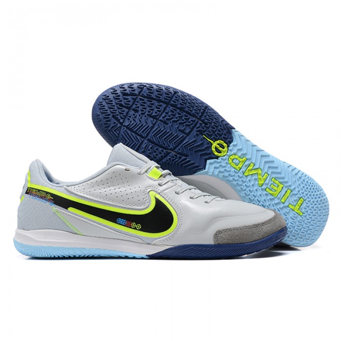 Tiempo Legend 9 TF Soccer Shoes-Gray/Black-1526584