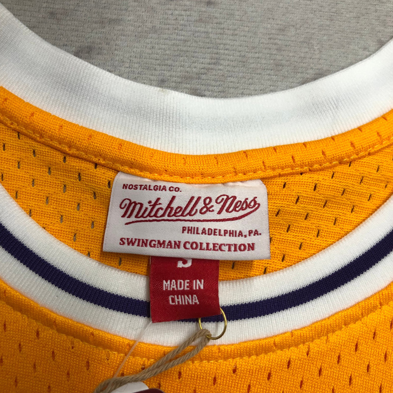 1997 LAKERS BRYANT #8 Yellow Retro Top Quality ...