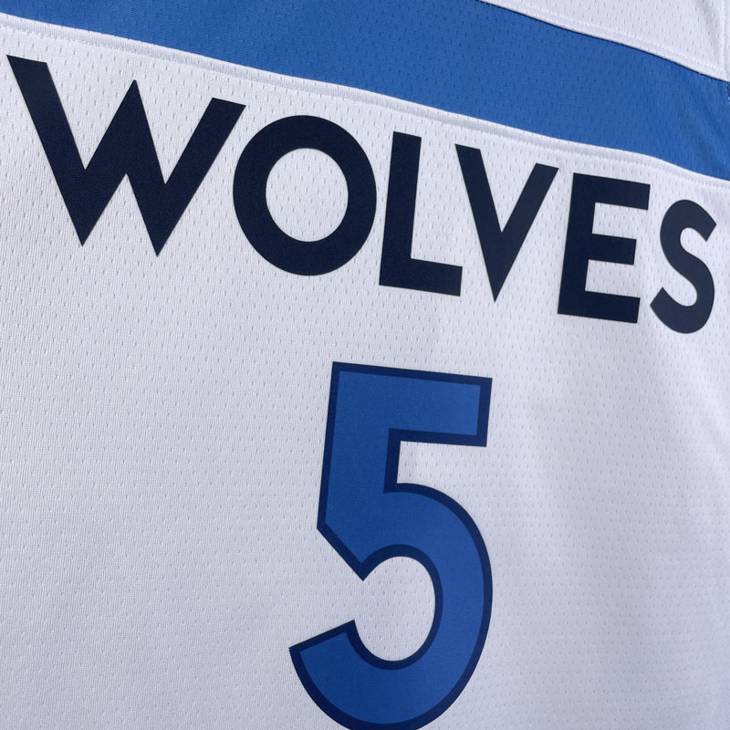 22-23 Timberwolves EDWAROS #5 White Top Quality...