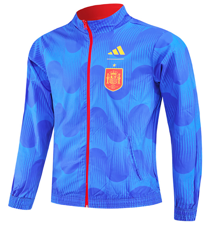 2023 Spain Blue & Red Double Sided Windbreaker ...