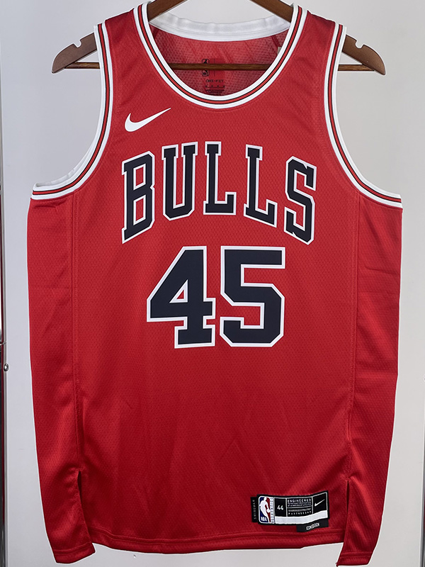 22-23 BULLS JORDAN #45 Red Top Quality Hot Pres...