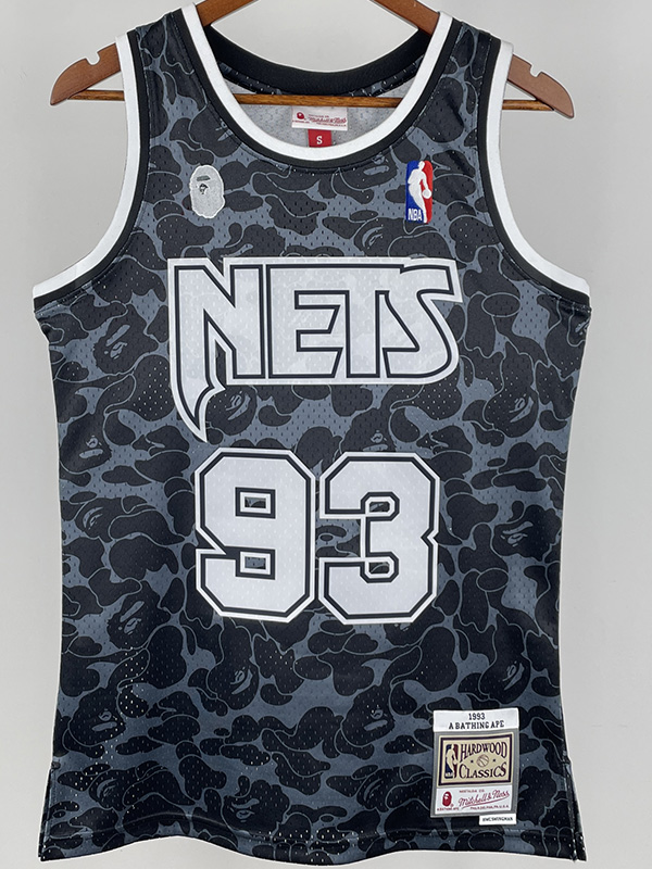 2023 NETS & BAPE #93 Black Top Quality Hot Pres...