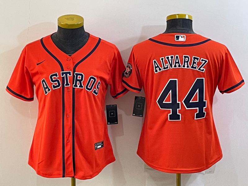 Houston Astros Women's baseball jersey ALVAREZ 44 fans edition
