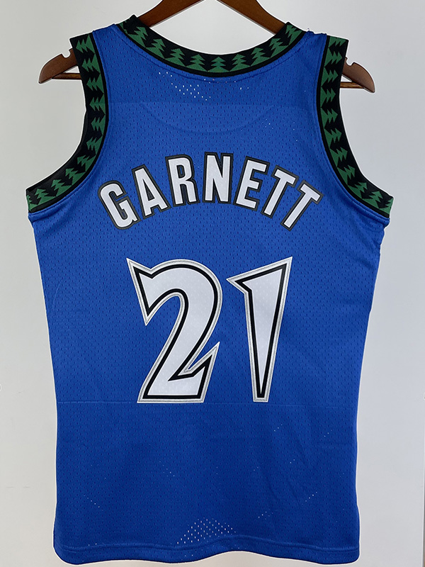 2003-04 Timberwolves GARNETT #21 Blue Retro Top...