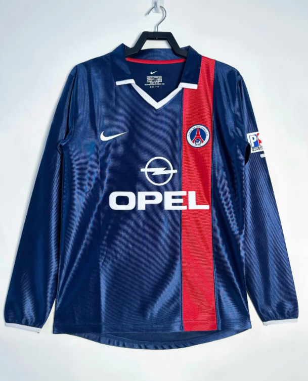 2001-2002 PSG Paris Home Long Sleeve Retro Soccer Jersey (长袖)