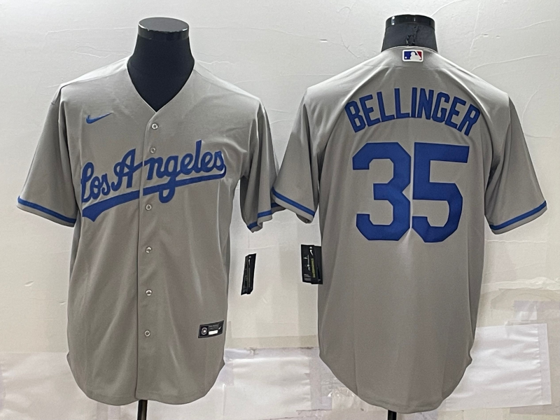 2022 Men's Los Angeles Dodgers BELLINGER 35 gray MLB Jersey