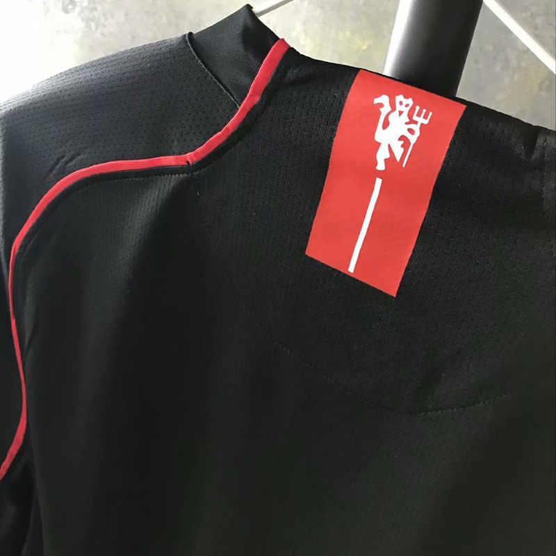 2007-2008 Man Utd Away Black long sleeve Retro ...