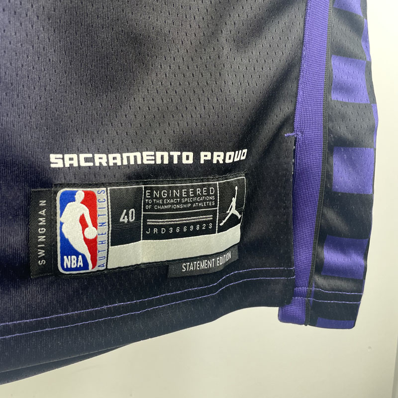 23-24 Kings SABONIS #10 Purple Top Quality Hot ...