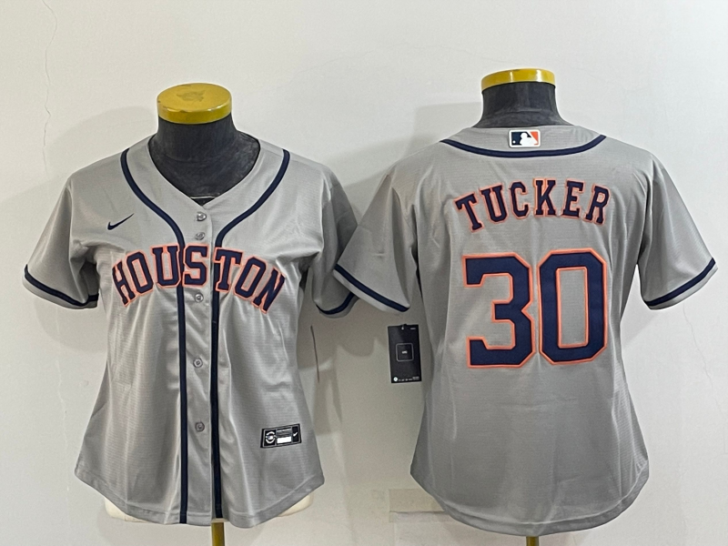 Houston Astros Women's baseball jersey TUCKER 30 fans edition