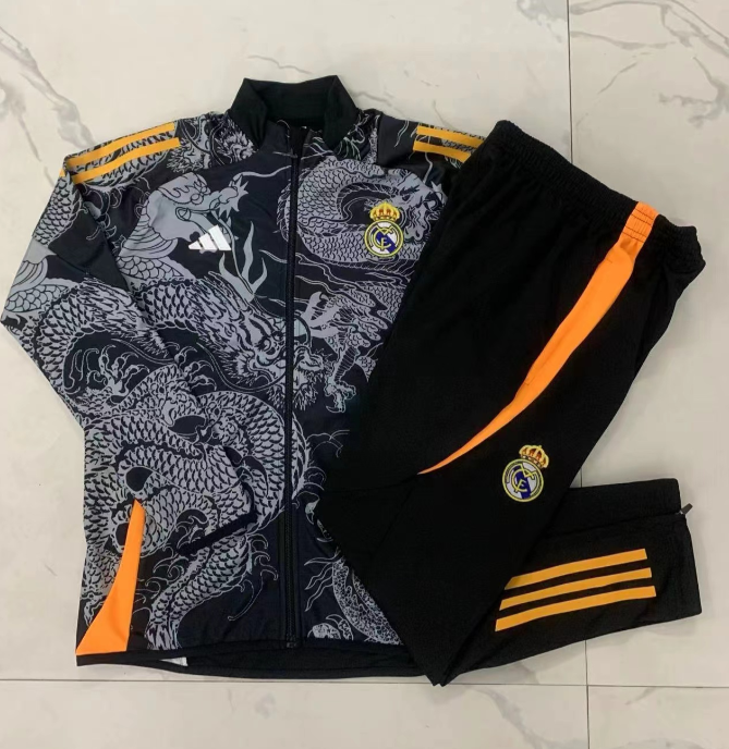 2425 Long Pull RMA black(Inkjet Dragon) Training Tracksuit