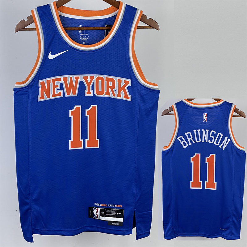 22-23 KNICKS BRUNSION #11 Blue Top Quality Hot ...
