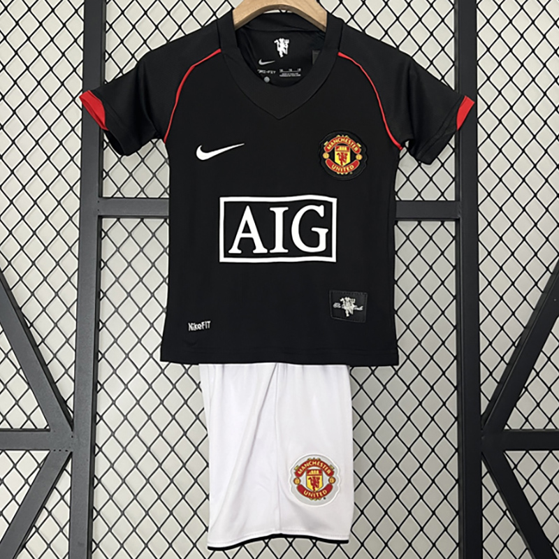 2007-2008 Man Utd Away Kids Retro Soccer Jersey
