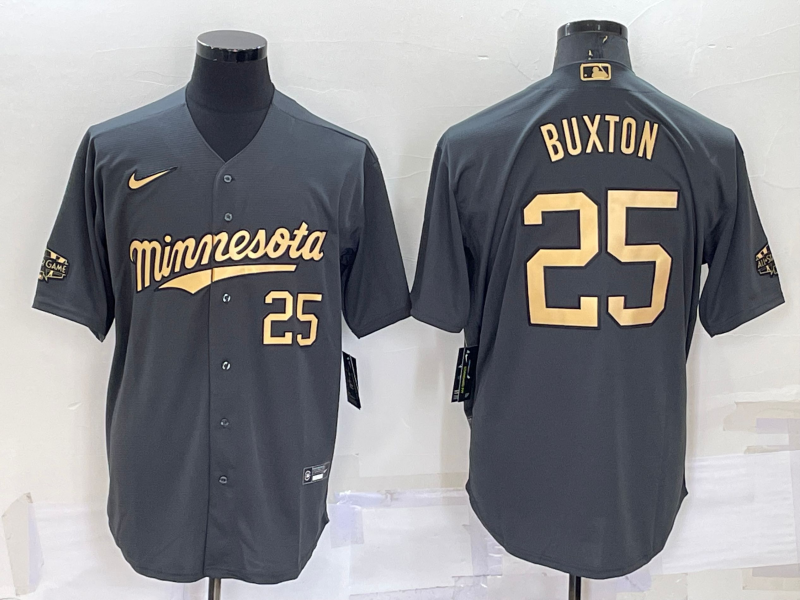 2022 Men's Minnesota Twins Buxton 25 black MLB Jersey