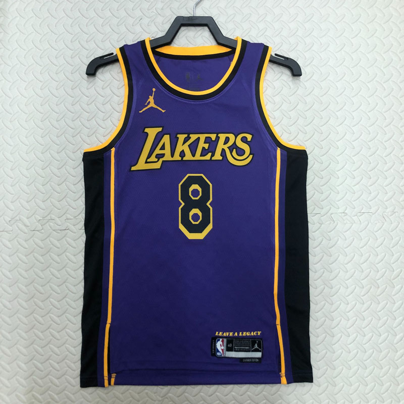 22-23 LAKERS BRYANT #8 Purple Top Quality Hot P...