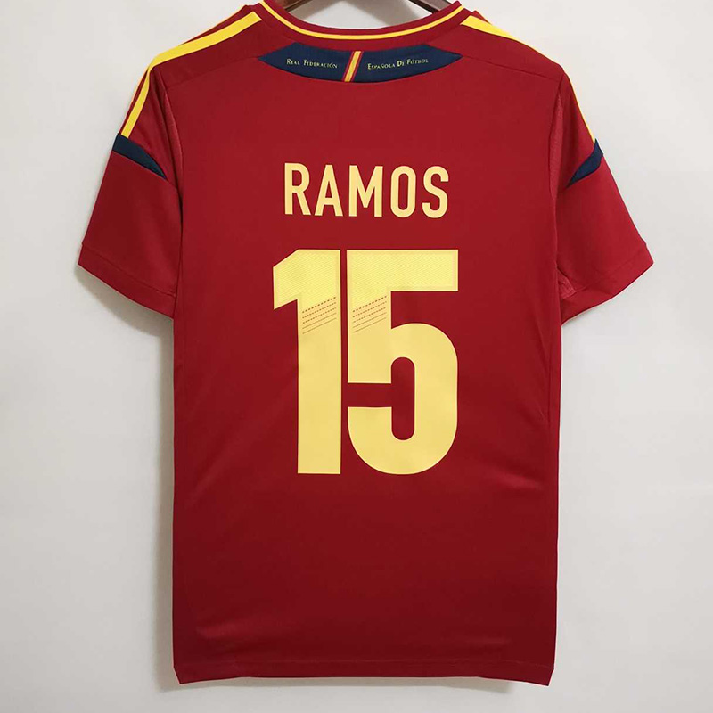 2012 Spain Home Retro Soccer Jersey