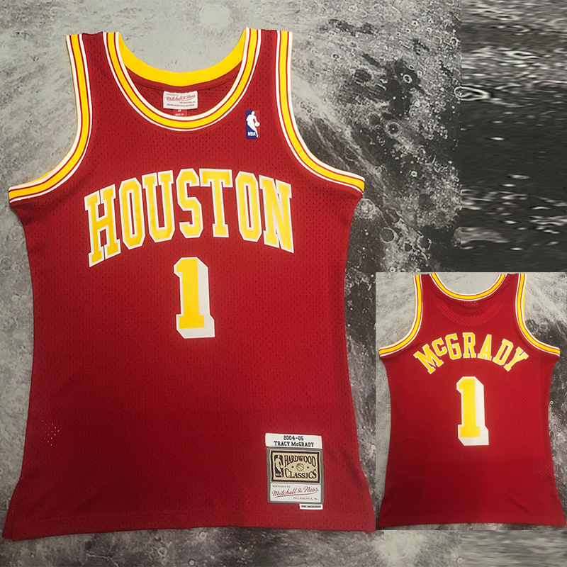 2004-05 ROCKETS McGRADY #1 Red Retro Top Qualit...