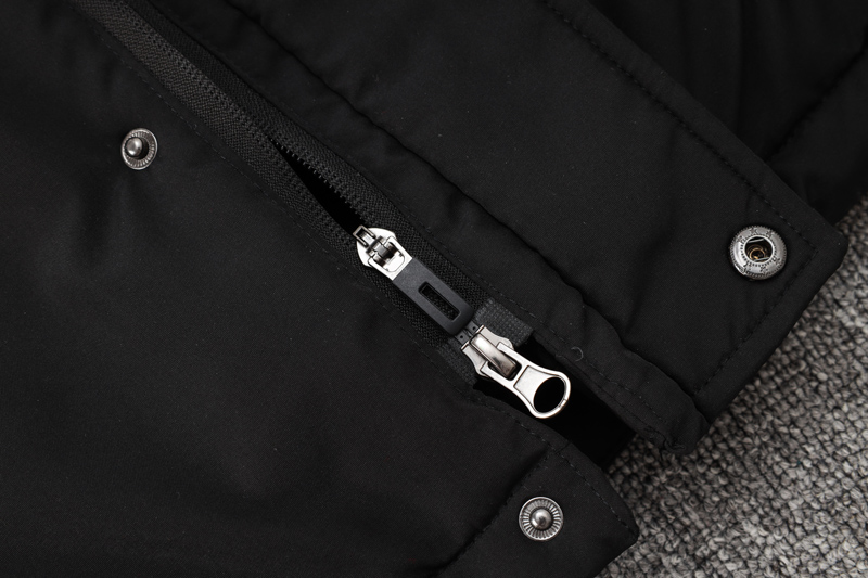 24-25 Marseille Black Hooded Windbreaker Fabric Cotton Coat #G248(橙标)