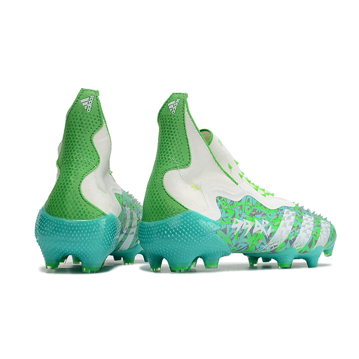 PREDATOR FREAK + FG High Soccer Shoes-Green/White-5440132