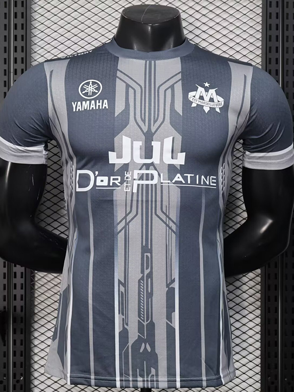 25-26 Marseille Grey Joint Edition Player Version Training shirts