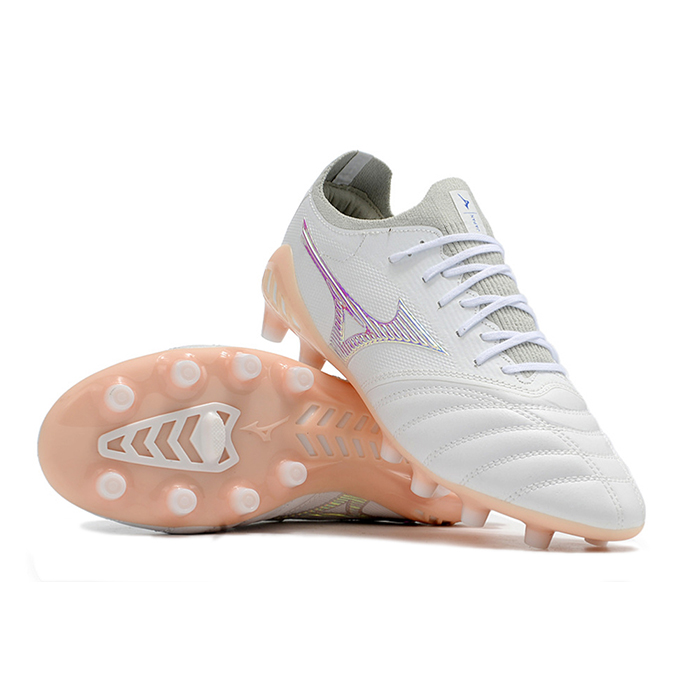 MORELIA NEO III FG Soccer Shoes-White/Brown-381937