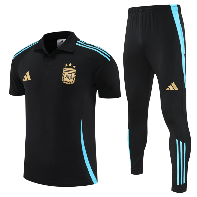 25-26 Argentina Black Polo Tracksuit