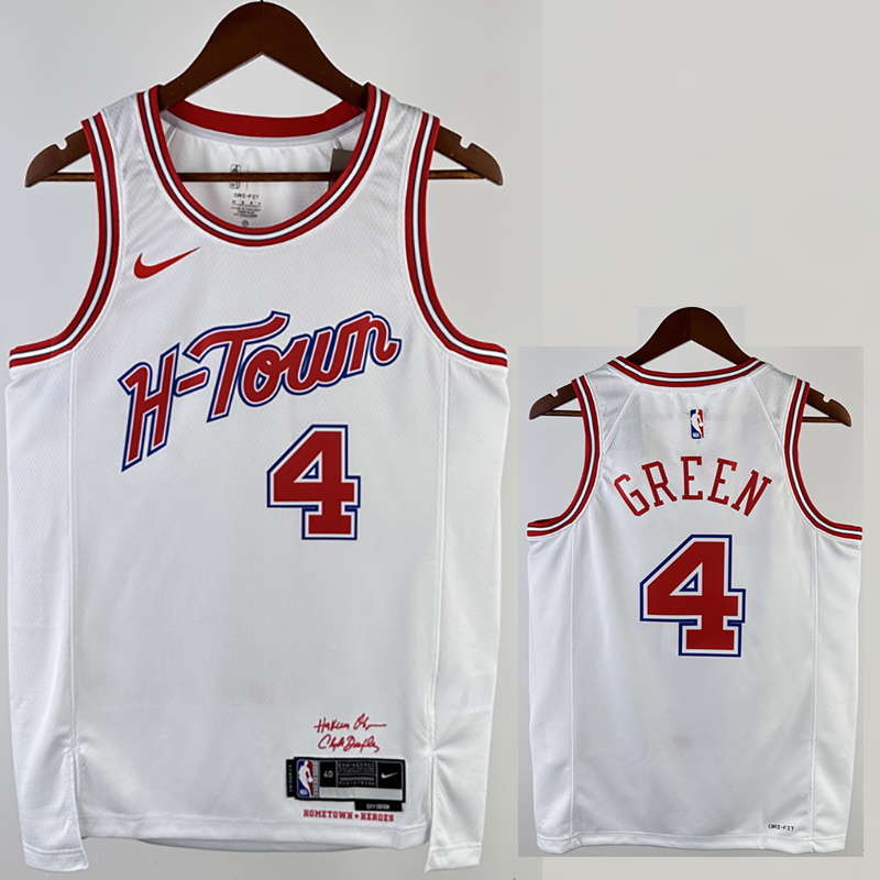 23-24 ROCKETS GREEN #4 White City Edition Home ...