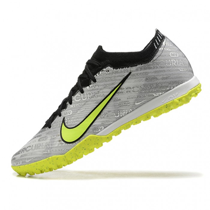 Vapor 15 Academy TF Soccer Shoes-Grey/Green-2946154