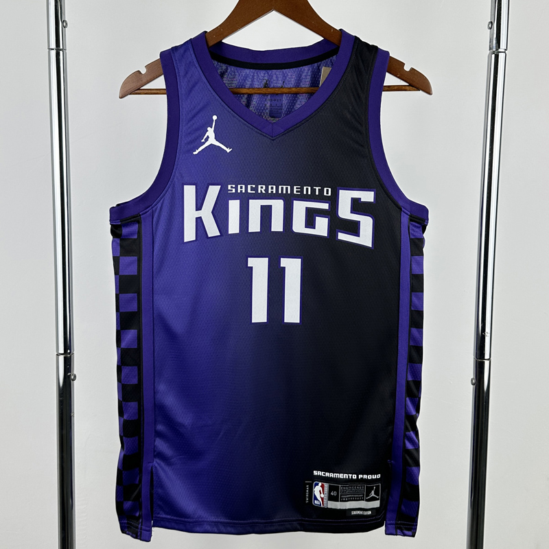 23-24 Kings SABONIS #11 Purple Top Quality Hot Pressing NBA Jersey (Trapeze Edition)飞人版