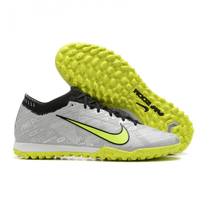 Vapor 15 Academy TF Soccer Shoes-Grey/Green-2946154