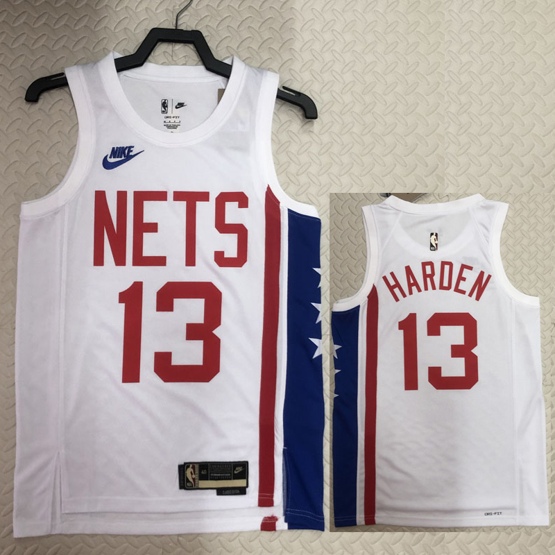 22-23 Nets HARDEN #13 White Top Quality Hot Pre...